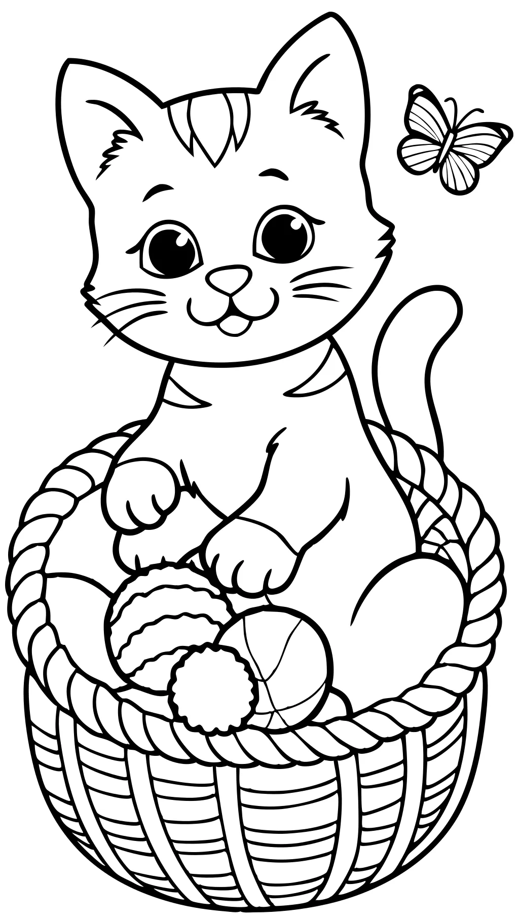 cute baby cat coloring pages